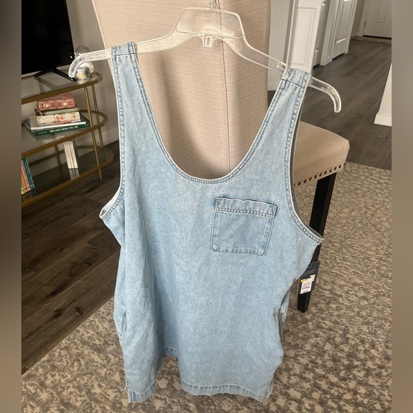 NWT Universal Thread (Target) Tank Mini Denim Dress w/ Pocket, Light Wash, XL - Picture 2 of 5
